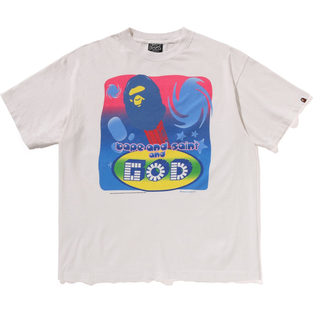 BAPE X SAINT MXXXXXX GOD TEE MENS