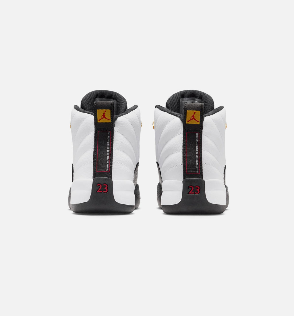 Air Jordan 12 Retro Taxi Preschool Sneakers - White/Black/Taxi Yellow
