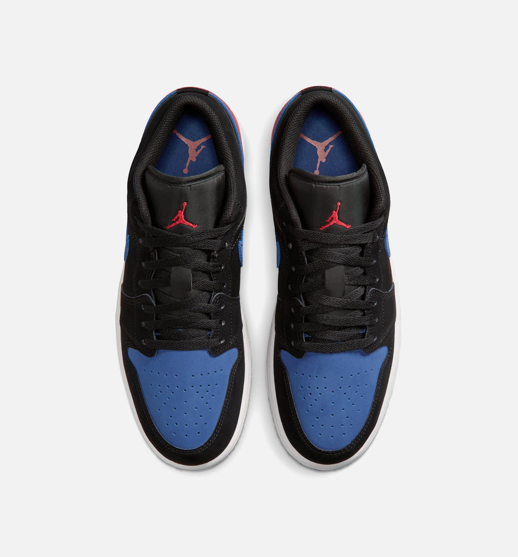 Air Jordan 1 Low Men's Sneakers - Black / Summit White / True Blue / University Red