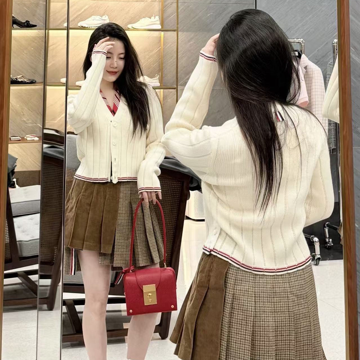 Cotton wool knitted cardigan
