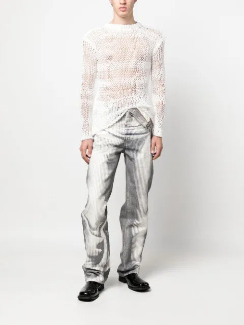 HELIOT EMIL open-knit crew-neck jumper