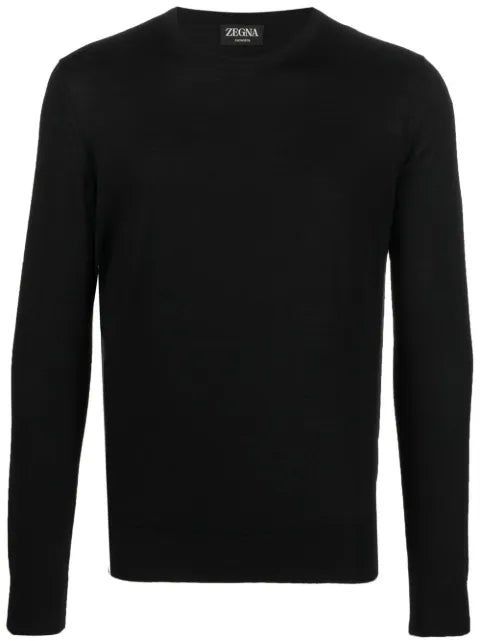 Zegna crew-neck cashmere-silk jumper