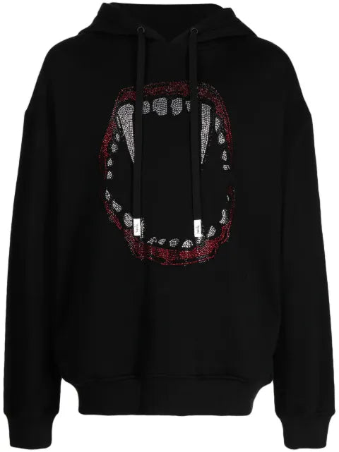 Haculla Flashy Fang Lips cotton hoodie