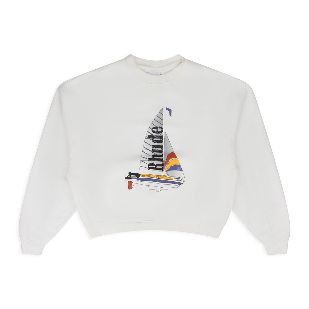 White Catamaran Champion Crewneck