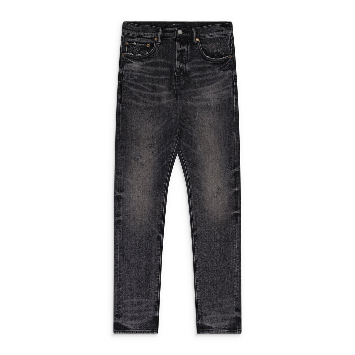 Black Vintage Dirty Staright Slim Jeans