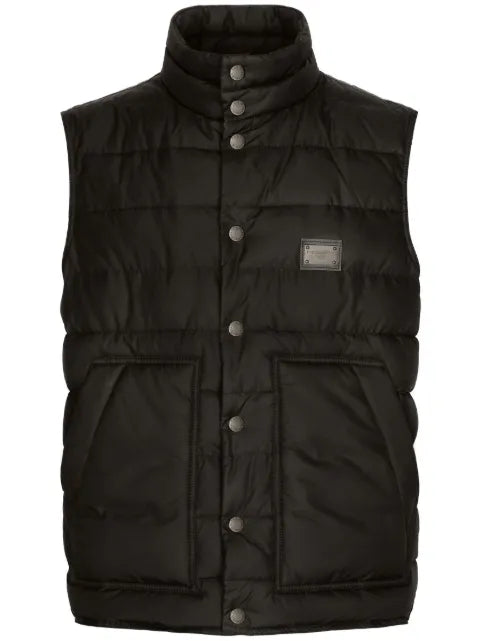 Dolce & Gabbana logo-plaque padded gilet