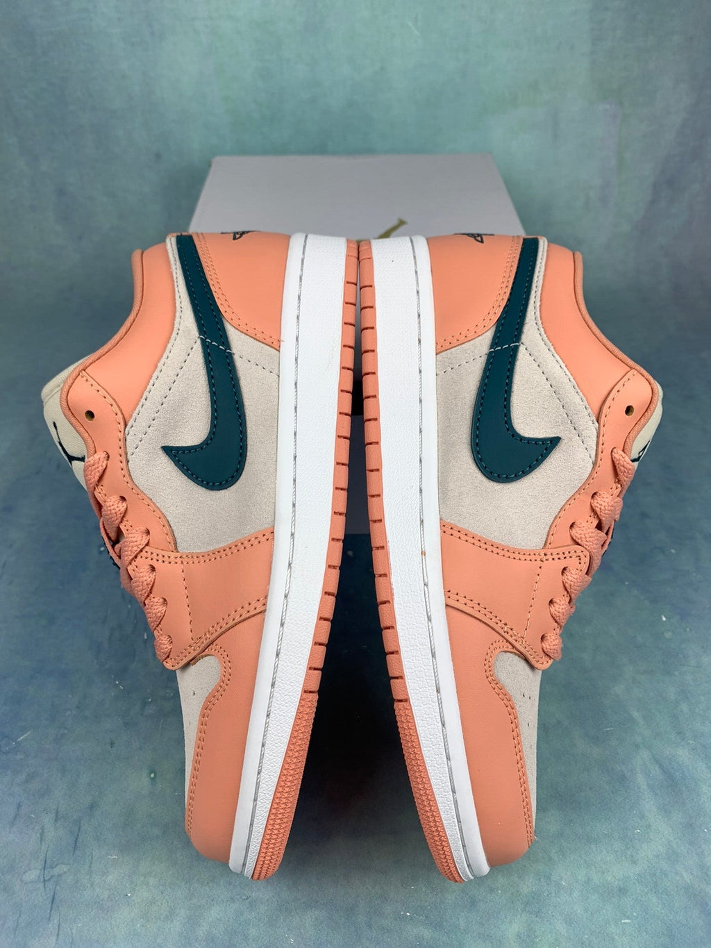 Air Jordan 1 Low Grey/Pink/Green Hook Unisex Sneakers DC0774-800