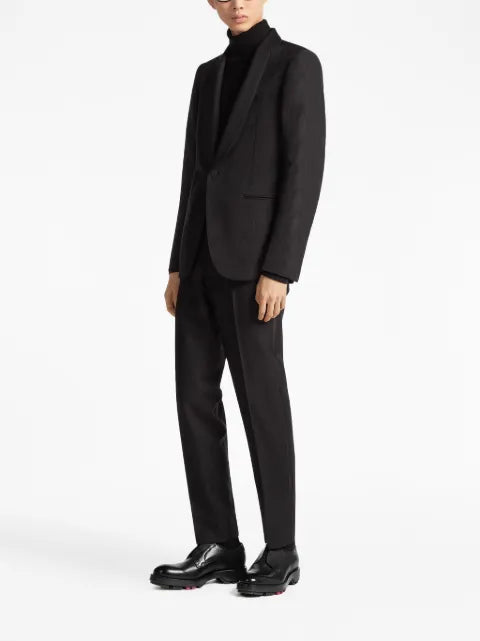 Zegna single-breasted silk blazer