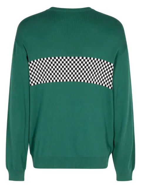 Supreme checkered panel crew-neck sweatshirt