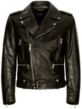 Dolce & Gabbana grained leather biker jacket
