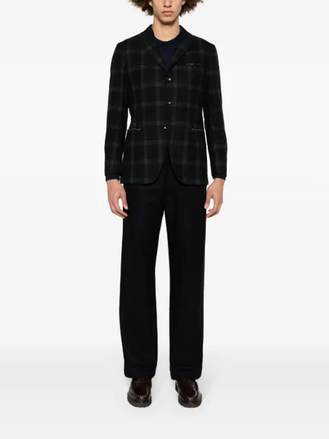 SARTORIO NAPOLI plaid-check virgin wool blazer