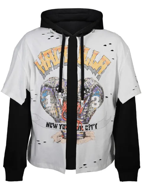 Haculla King Cobra layered hoodie