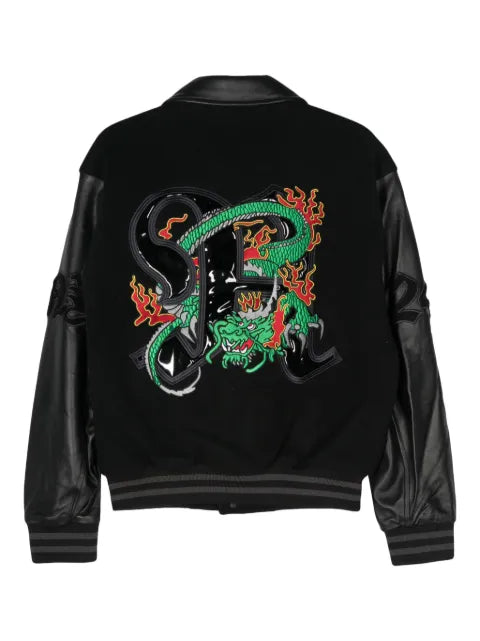 Awake NY dragon-embroidery bomber jacket