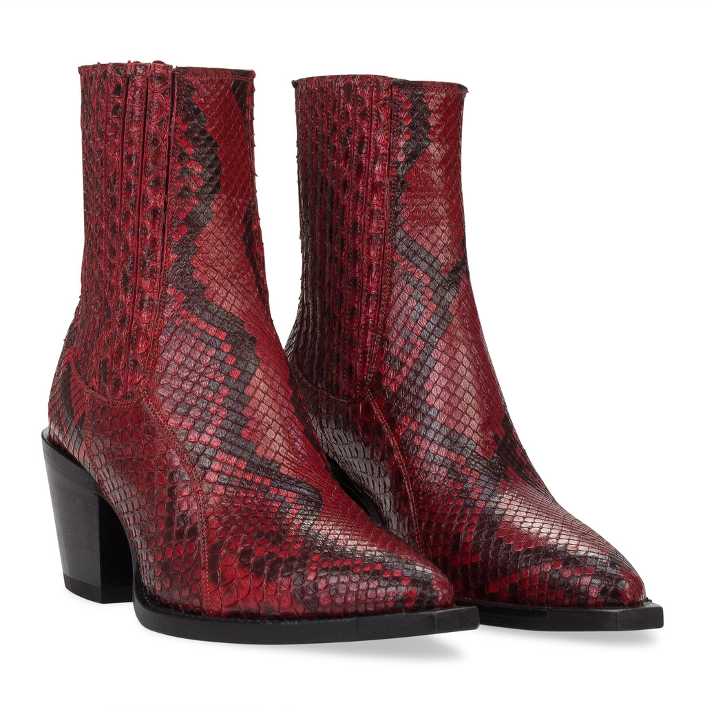 RED MARIA ANKLE BOOTS