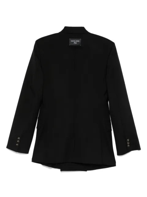 Marine Serre virgin wool twill fitted jacket