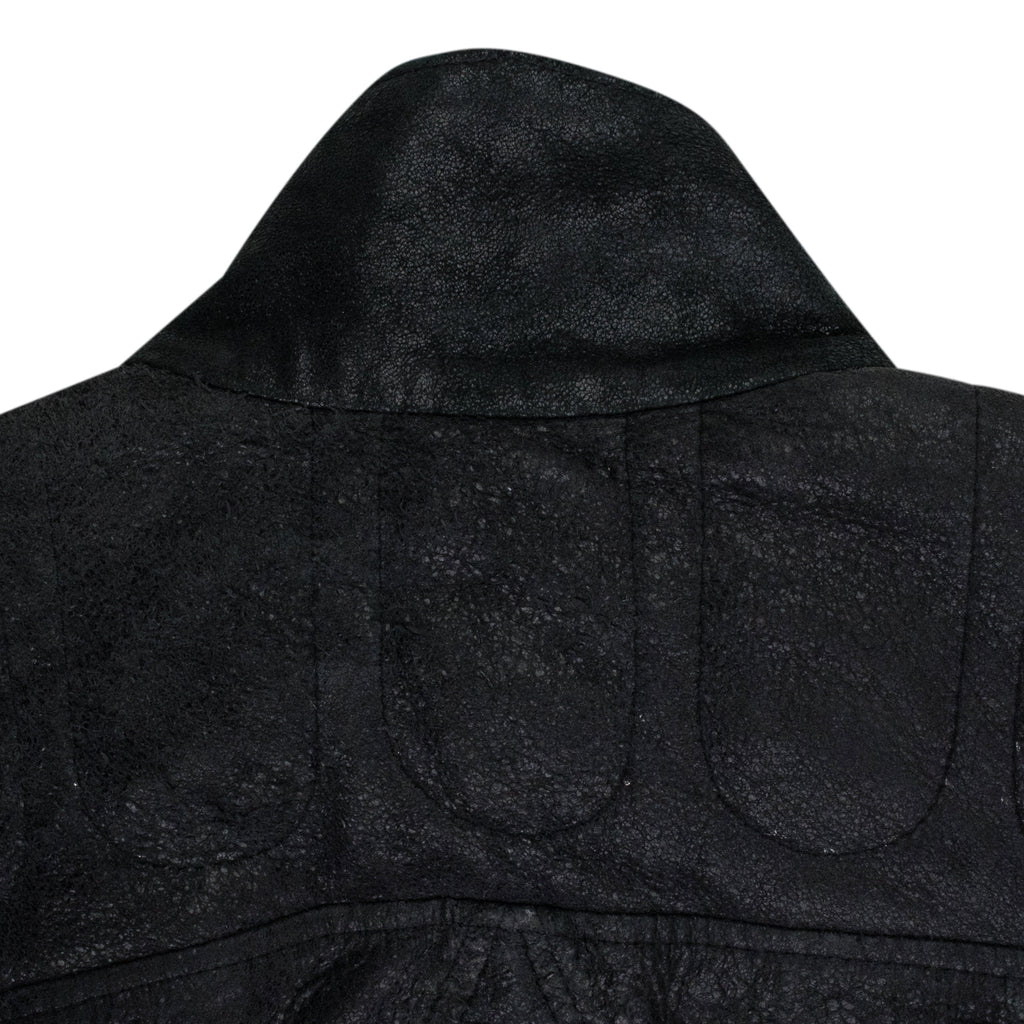 Black/Yellow Leather Racing Jacket