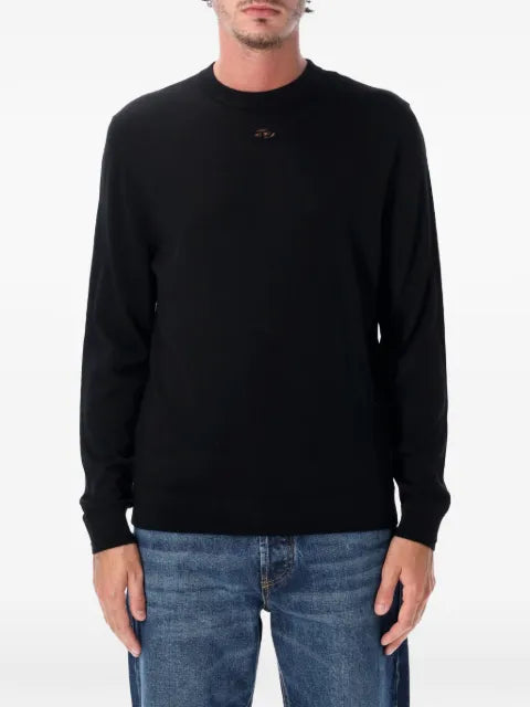 Diesel wool jumper with cut-out logo