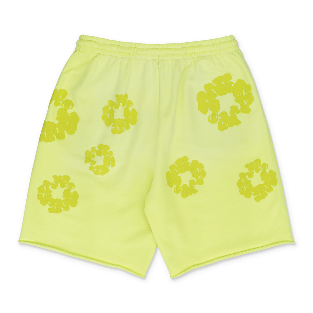 Neon Green Mono Wreath Sweatshorts