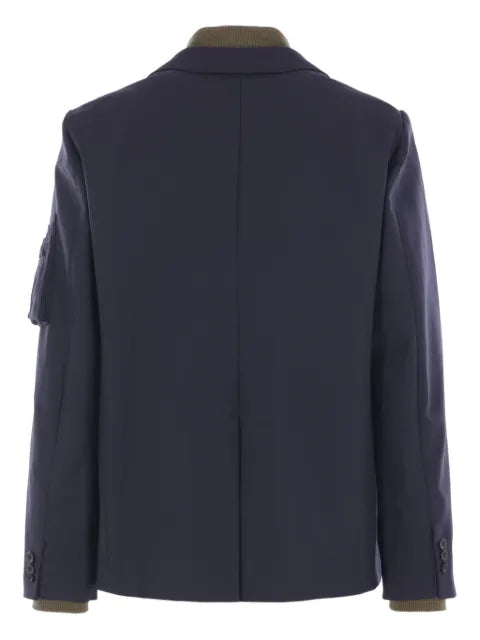 sacai zip-detail button jacket