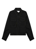 Jil Sander contrast-stitch blouson jacket
