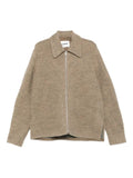 Jil Sander zip-fastening collared wool jacket