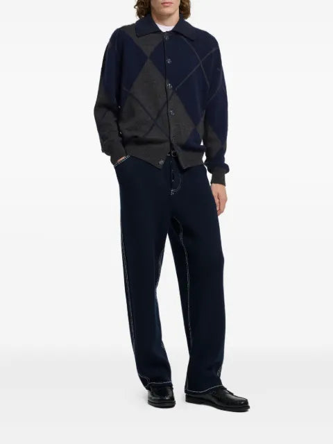 Barrie argyle-pattern cardigan
