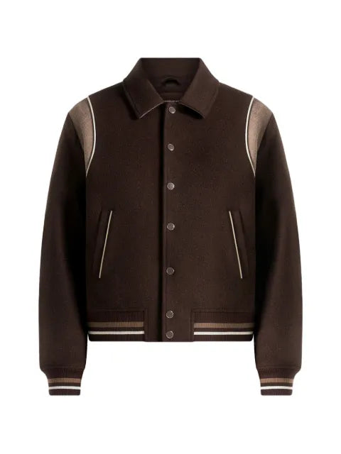Manière De Voir Nico contrast wool varsity jacket