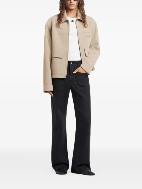 Courrèges 2-pocket zipped cotton jacket