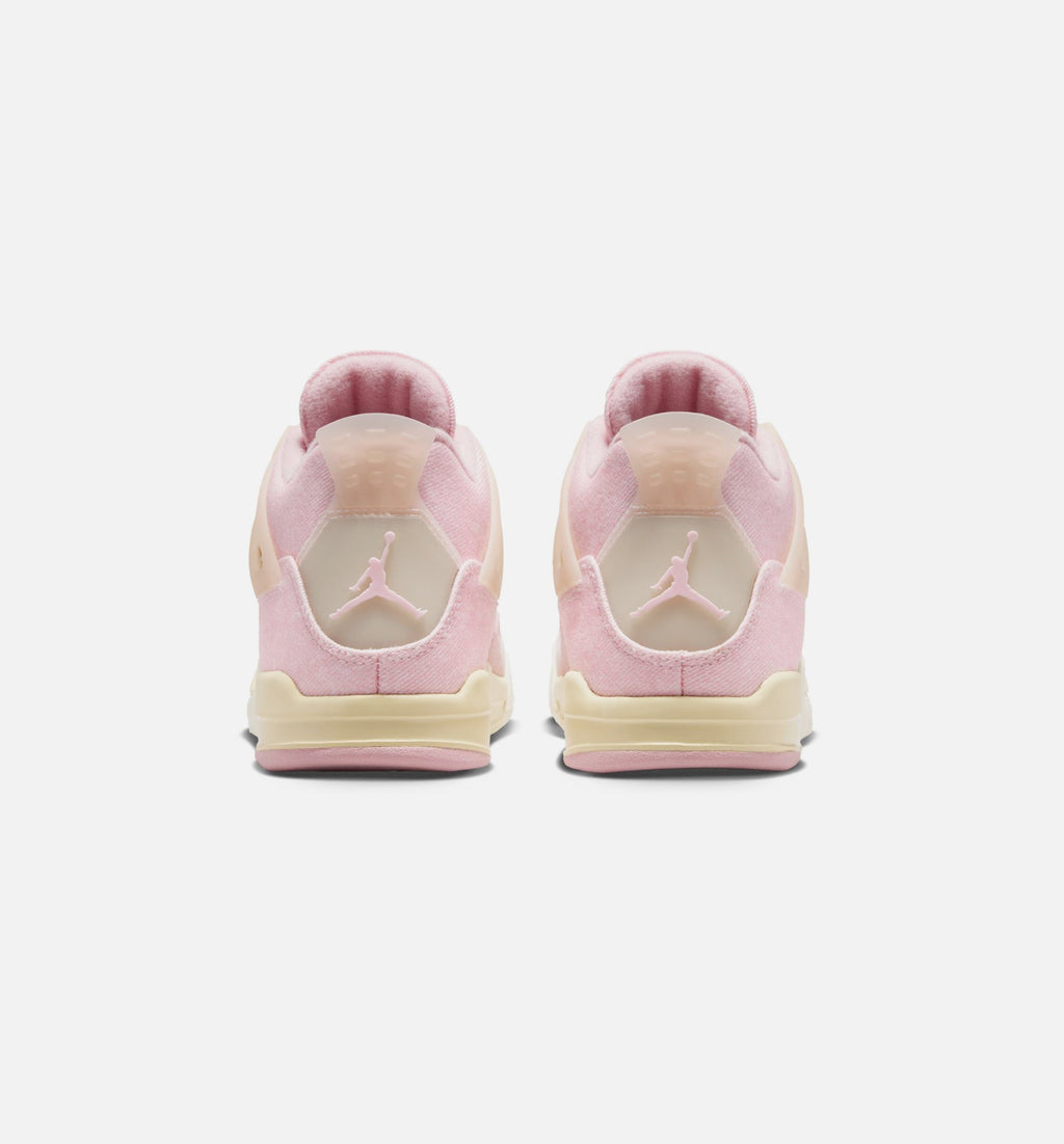 Air Jordan 4 Retro Pink Pearl and Iced Carmine Preschool Girls' Sneakers - Pearl Pink/Iced Carmine/Coconut Milk