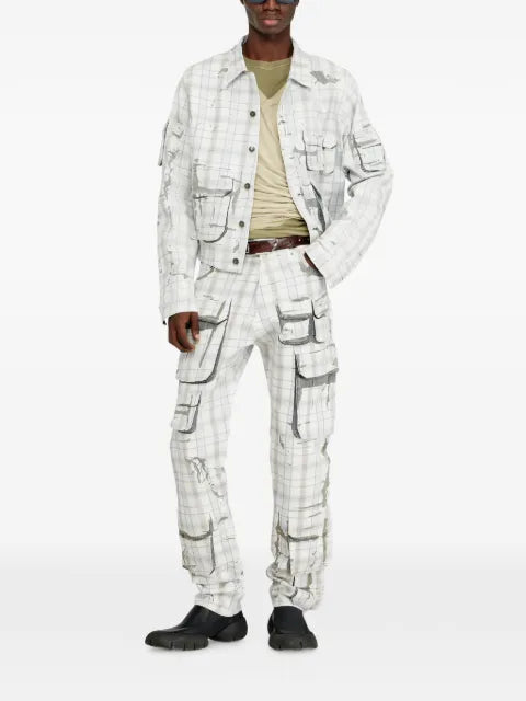 Diesel denim jacket with peel-off effect