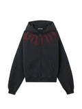 Palm Angels big neck logo zip hoodie