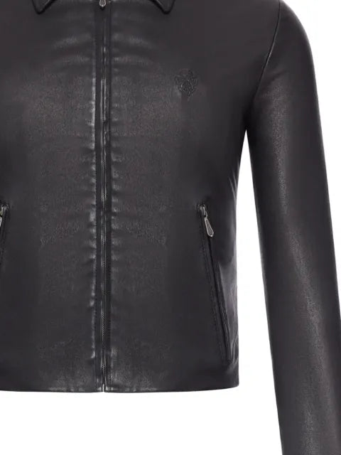 Gucci zip-up leather jacket