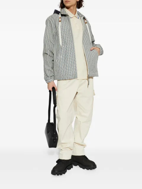 Moncler Havas striped poplin shirt jacket
