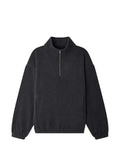 SANDRO zipped standing collar sweatshirt