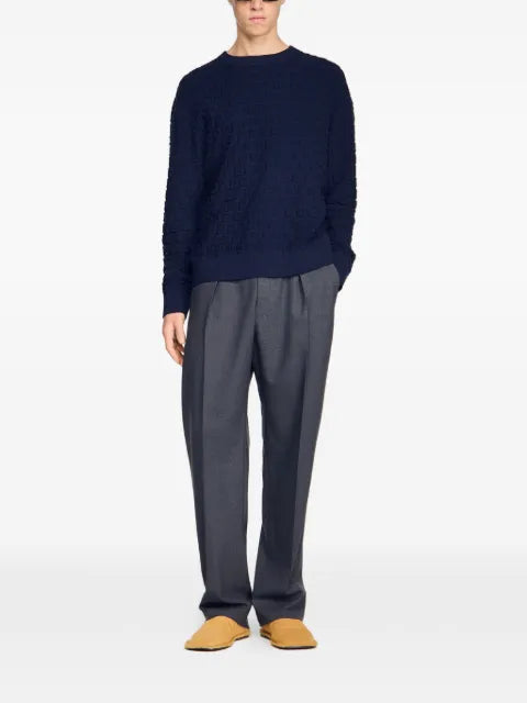 SANDRO jacquard-knit sweater