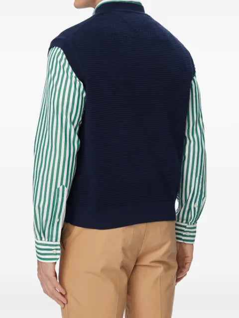 Tommy Hilfiger textured-knit V-neck sweater vest