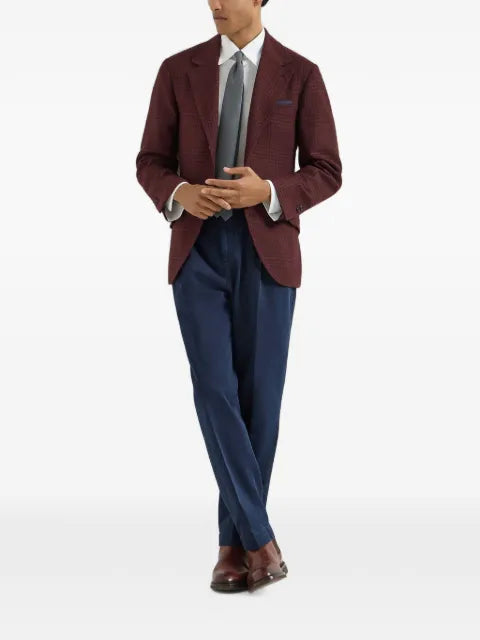 Brunello Cucinelli cashmere Prince of Wales deconstructed Cavallo blazer
