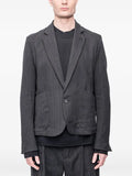 The Viridi-Anne herringbone-pattern notch-lapels blazer