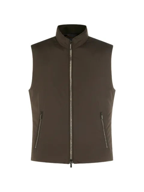 Moorer high-neck zip-up gilet