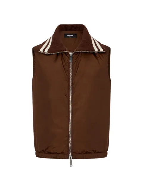 DSQUARED2 hybrid studded cropped vest