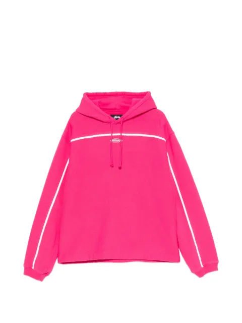 Stüssy Oval piping-detailing logo-patch hoodie