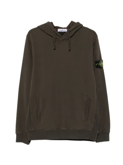 Stone Island 6100048 brushed organic cotton fleece hoodie