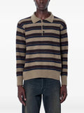 ssstein striped-knit polo sweater