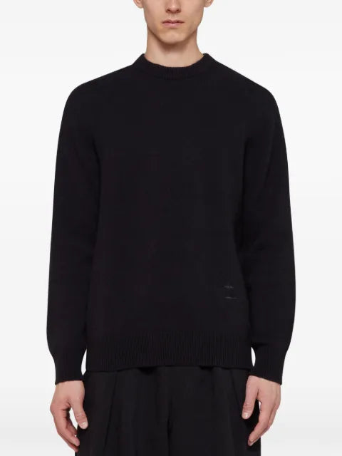Laneus star-embroidered crew-neck sweater