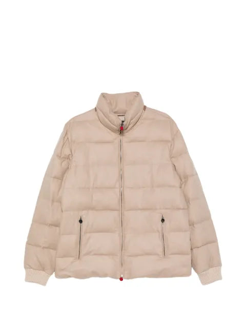 Kiton quilted high-neck jacket
