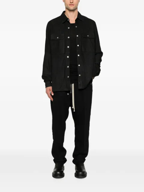 Rick Owens suede press-stud jacket