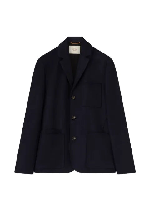 RETORI embroidered-elbow single-breasted wool blazer