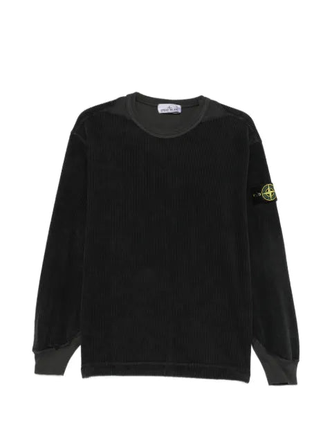 Stone Island corduroy-texture Compass-patch sweater
