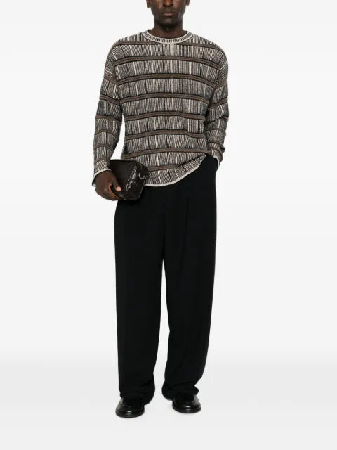 Giorgio Armani striped jacquard-knit sweater