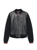 Gucci nappa leather and knit bomber jacket